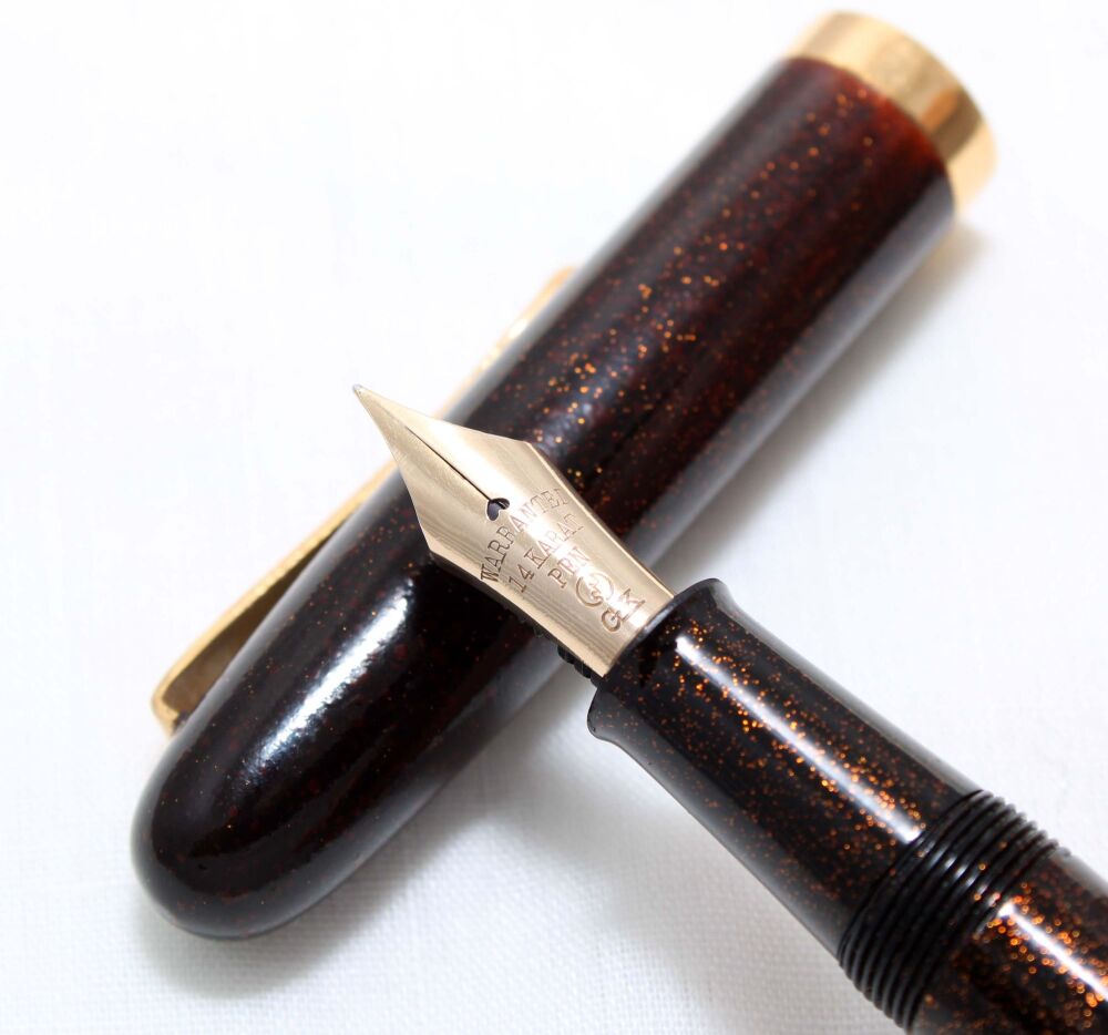 4773 Rare Tsuchida Ban-ei Balance Oversize Eyedropper in Bronze Urushi. Smo