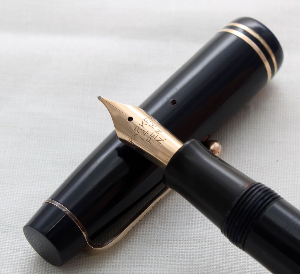4789 Parker Victory Mk I in Classic Black, c1940. Smooth Medium FIVE STAR N