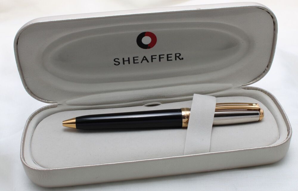 4777 Sheaffer Prelude Ballpoint Pen in Palladium and Black with Gold filled