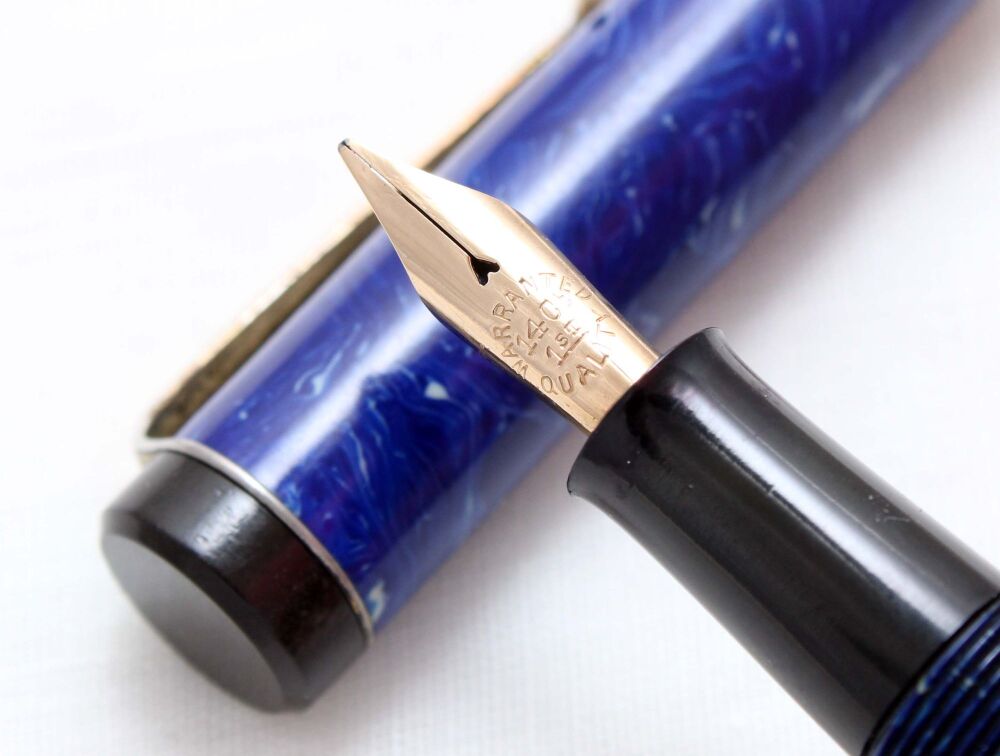 4930 National Security Fountain Pen in Lapis Lazuli, Fine Flex FIVE STAR Ni