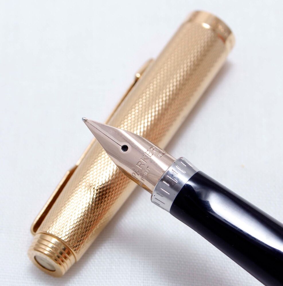 5015 Parker 75 in Gold Plated Fine Barley in Mint condition, Superb Fine FIVE STAR Nib.