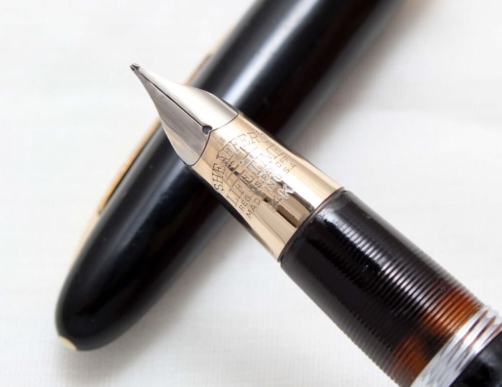 5052 Sheaffer Lifetime Balance 1000 Vac-Fil in Black. Fine FIVE STAR Nib.