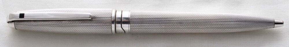 5107 S.T. Dupont 'Olympio' Ballpen in Sterling silver Fine Barley.