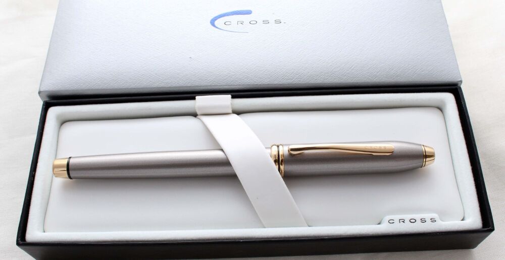 5301 AT Cross 'Townsend' Rollerball Pen in Quicksilver. Mint and Boxed.