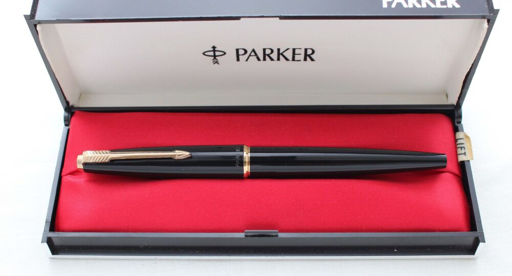5310 Parker 45 GT in Black. Smooth Medium FIVE STAR Nib. Mint and Boxed.