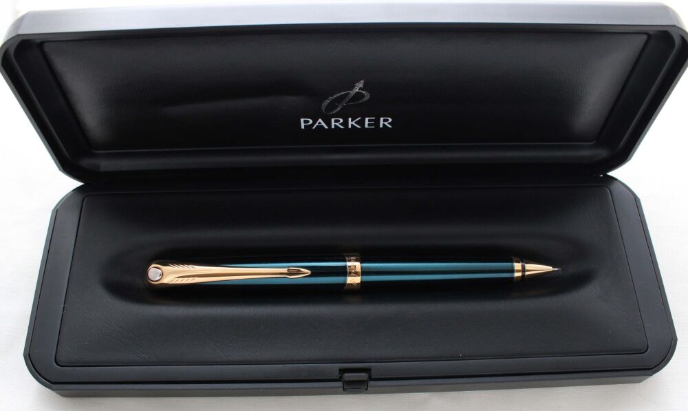 5339 Parker Ellipse Pencil in Blue Lacquer. Mint and Boxed.