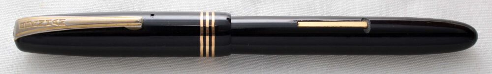 5174 Burnham B59 in Black with gold trim. Fabulous Fine FIVE STAR Nib.
