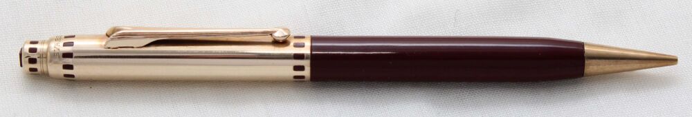 5200 Wahl Eversharp Coronet Propelling Pencil in Burgundy and Rolled Gold.