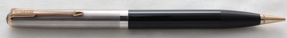 5342 Parker 51 Vacumatic Propelling Pencil in Black with a clean frosted alloy cap.