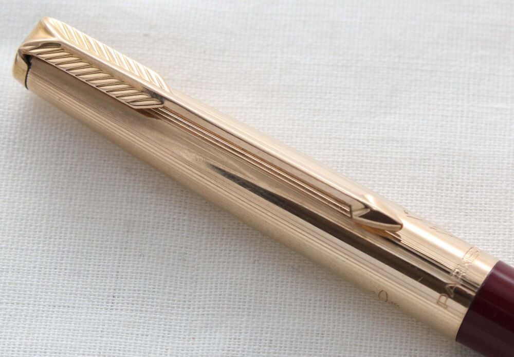 5348 Parker 61/65 MkI Propelling Pencil in Burgundy with a Rolled Gold Cap.