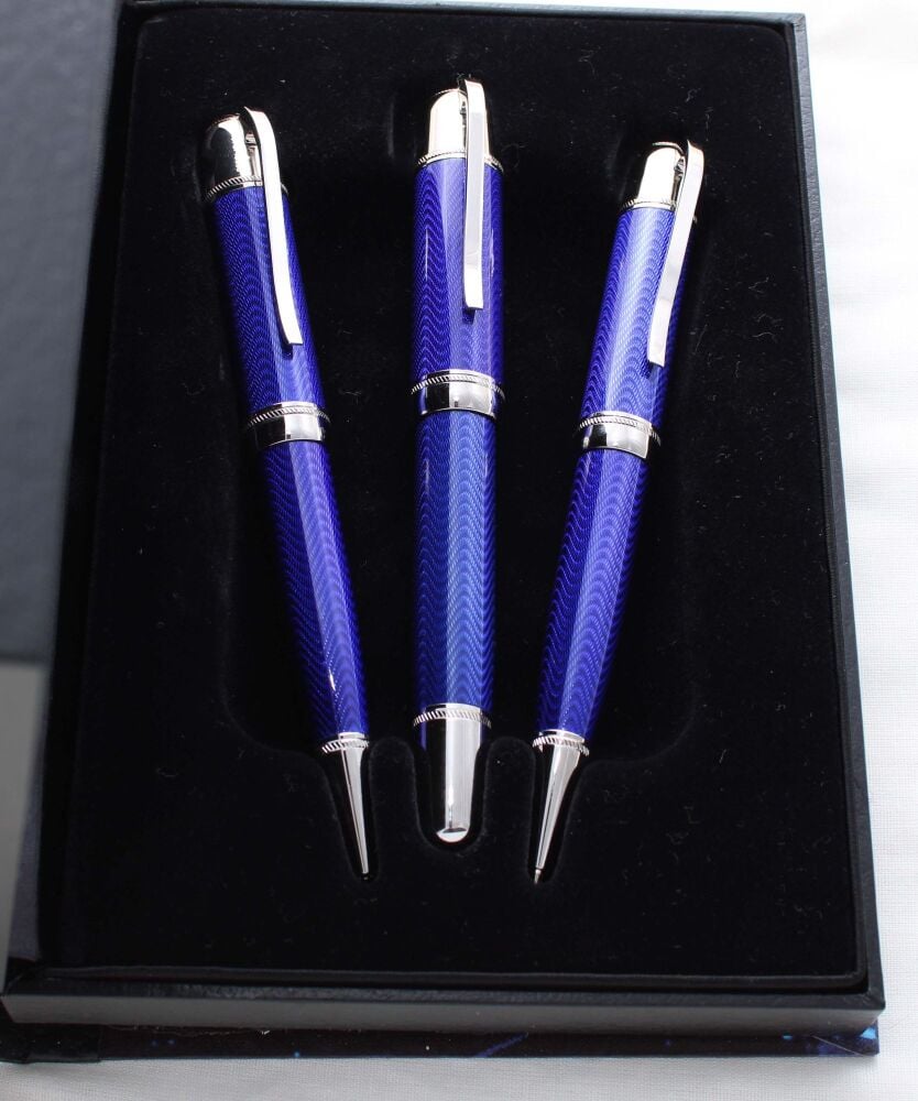 5372M Montblanc Writers Edition "Jules Verne" Limited Edition Triple Set. Mint and Boxed.