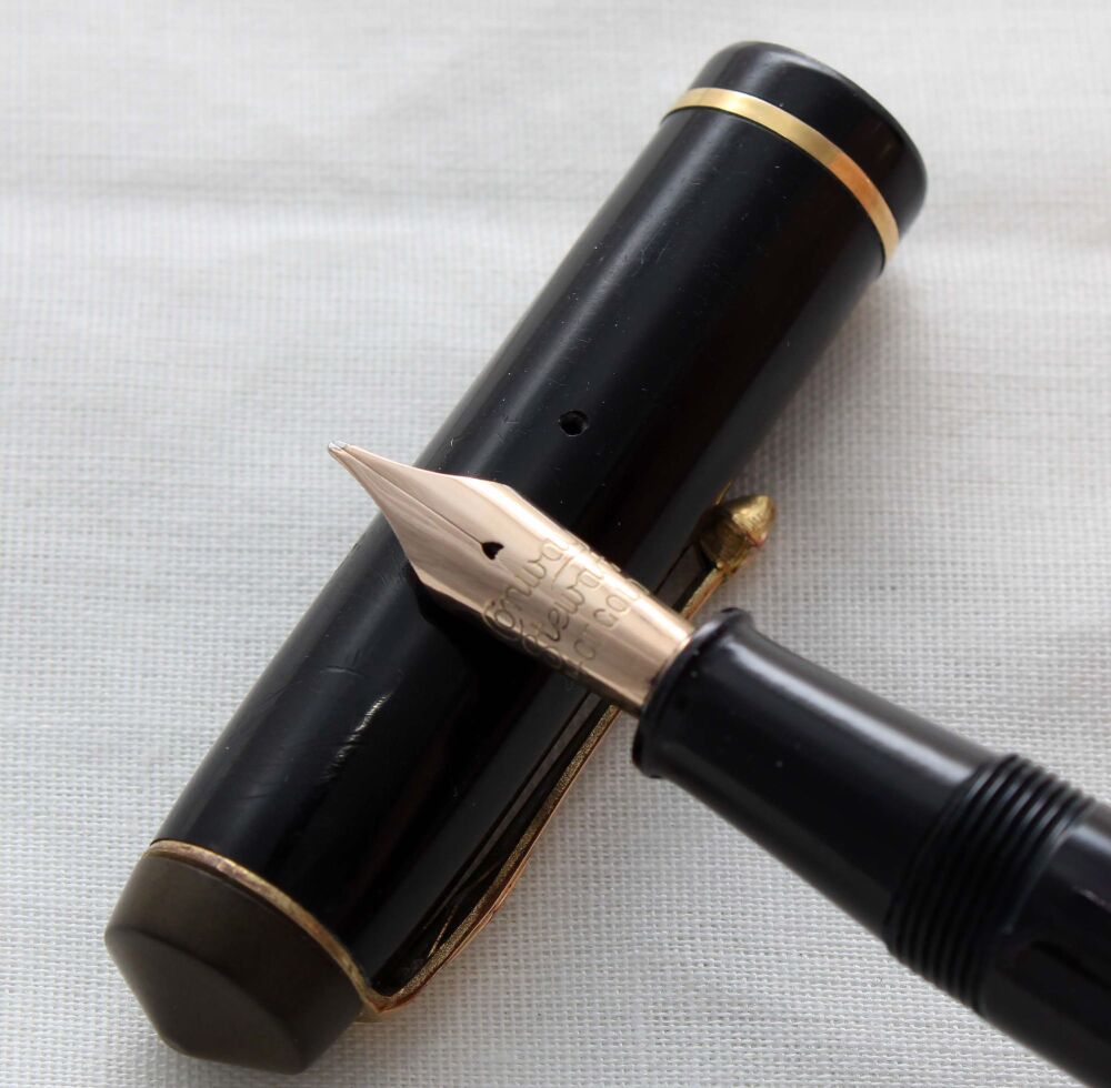 5229 Conway Stewart No.286 in Classic Black. Fine Italic FIVE STAR Nib.