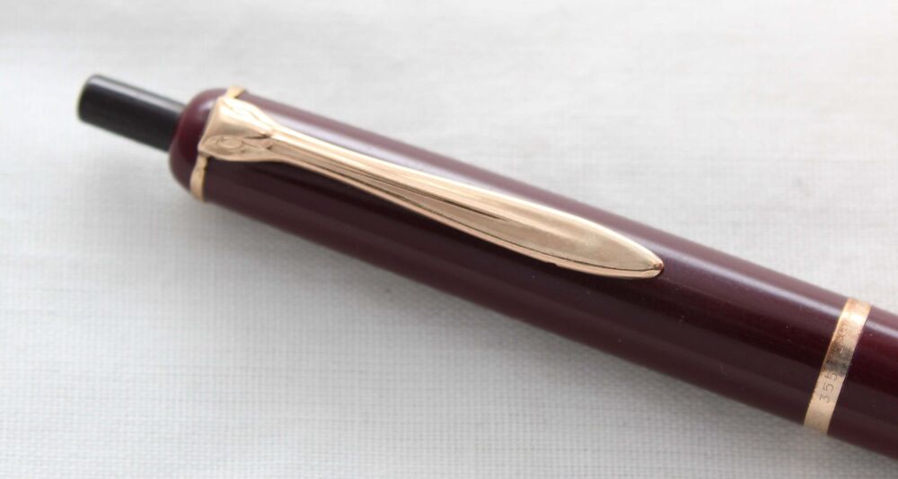 5268 Pelikan 355 Ball Pen in Burgundy.
