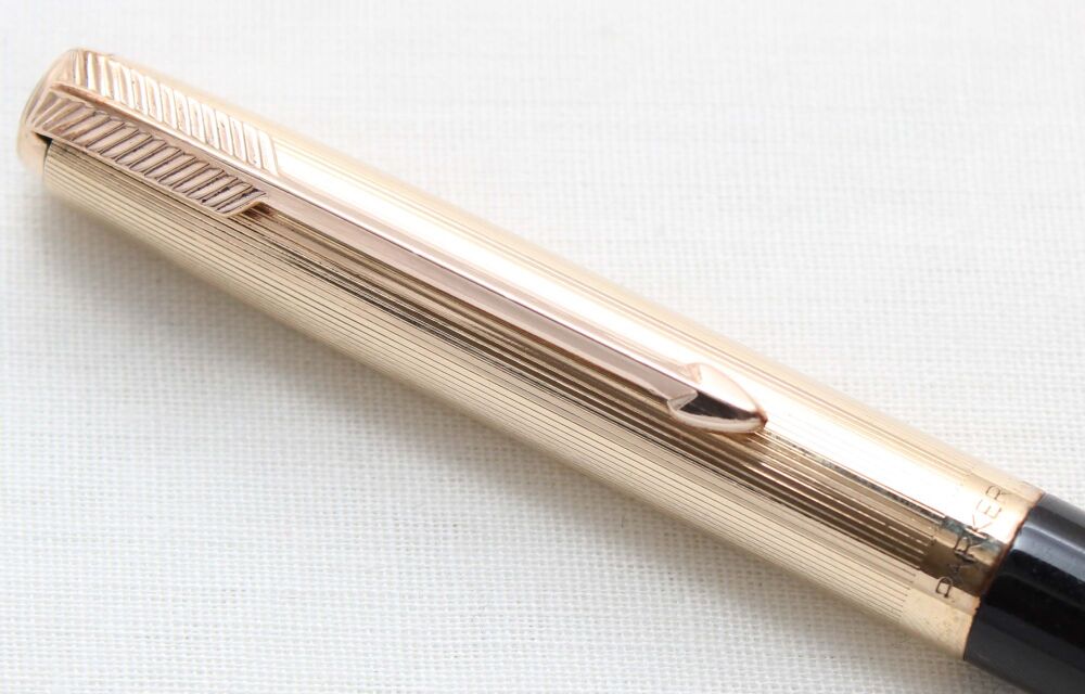 5403M Parker 51 Vacumatic Propelling Pencil in Black with a Rolled Gold Cap.