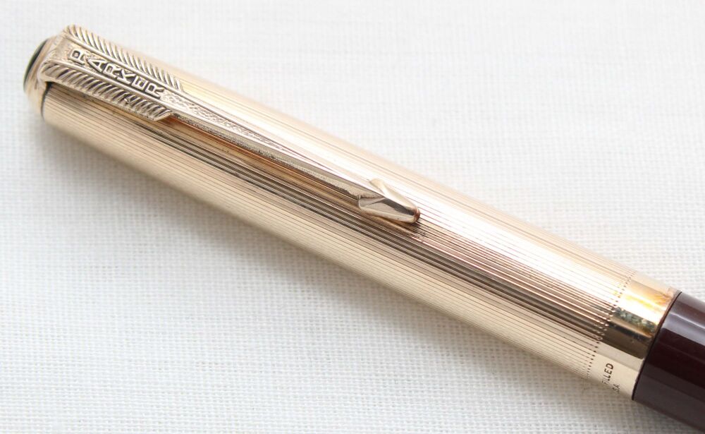 5405M Parker 51 Vacumatic Propelling Pencil in Cordovan Brown with a Rolled Gold Cap.