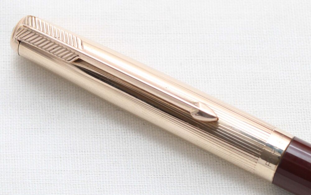 5406M Parker 51 Vacumatic Propelling Pencil in Cordovan Brown with a Rolled Gold Cap.