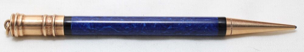 5483 Parker Duofold Propelling Pencil in Lapis Lazuli with Gold filled trim. c1925.