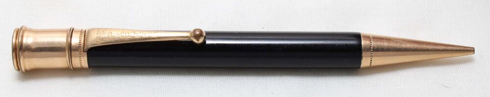 5484 Parker Duofold Propelling Pencil in Classic Black with Gold filled tri