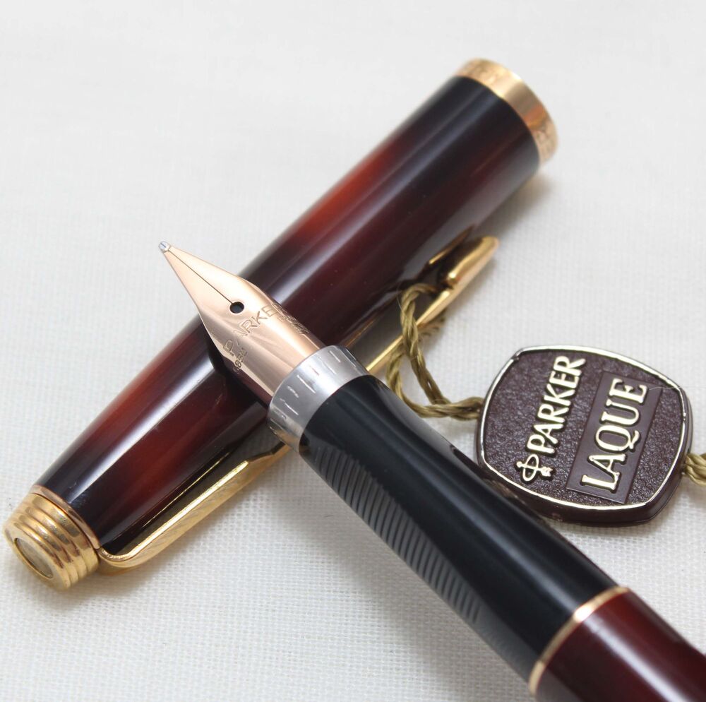 5515 Parker 75 in Laque Tortoiseshell, Medium FIVE STAR Nib.