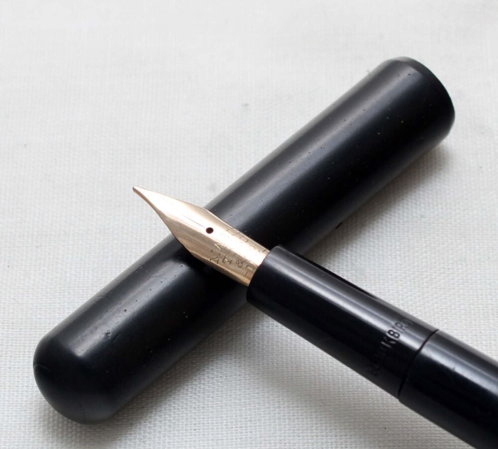 5611. Blackbird (Mabie Todd) Eyedropper Fountain Pen in Black Hard Rubber, Superb Smooth Fine Megaflex FIVE STAR Nib.