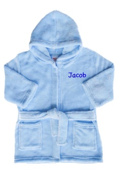 Hooded Dressing Gown - BLUE