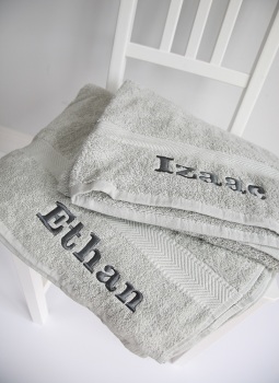 Large Personalised Luxury Towel 1500mm x 1000mm - GREY