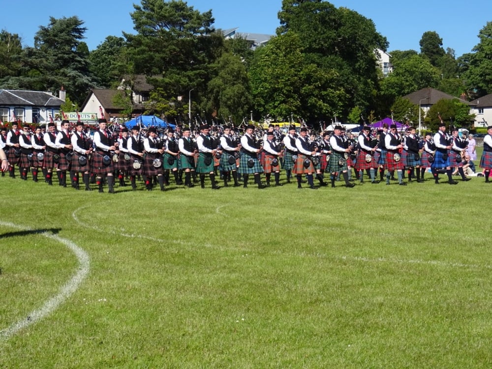 Pipe Band Competition - massed band