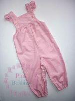 Baby pink polka dot jumpsuit - made to order 