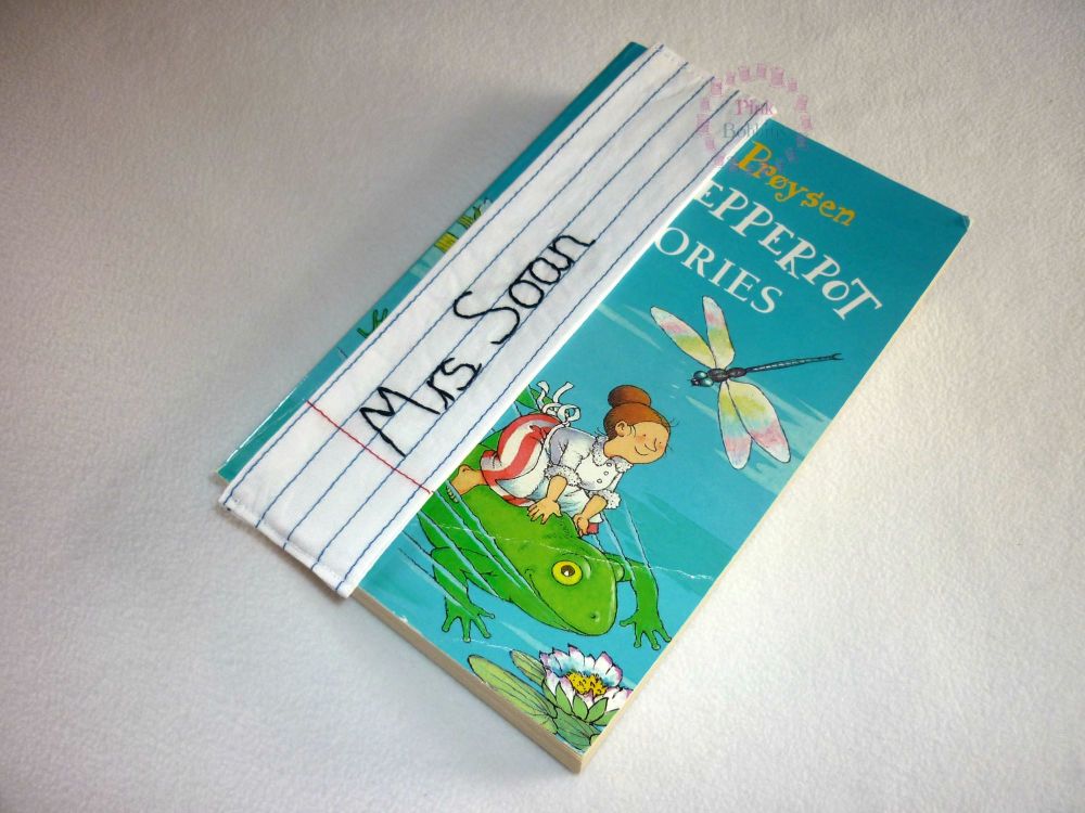Personalised name/teacher stay-put bookmark