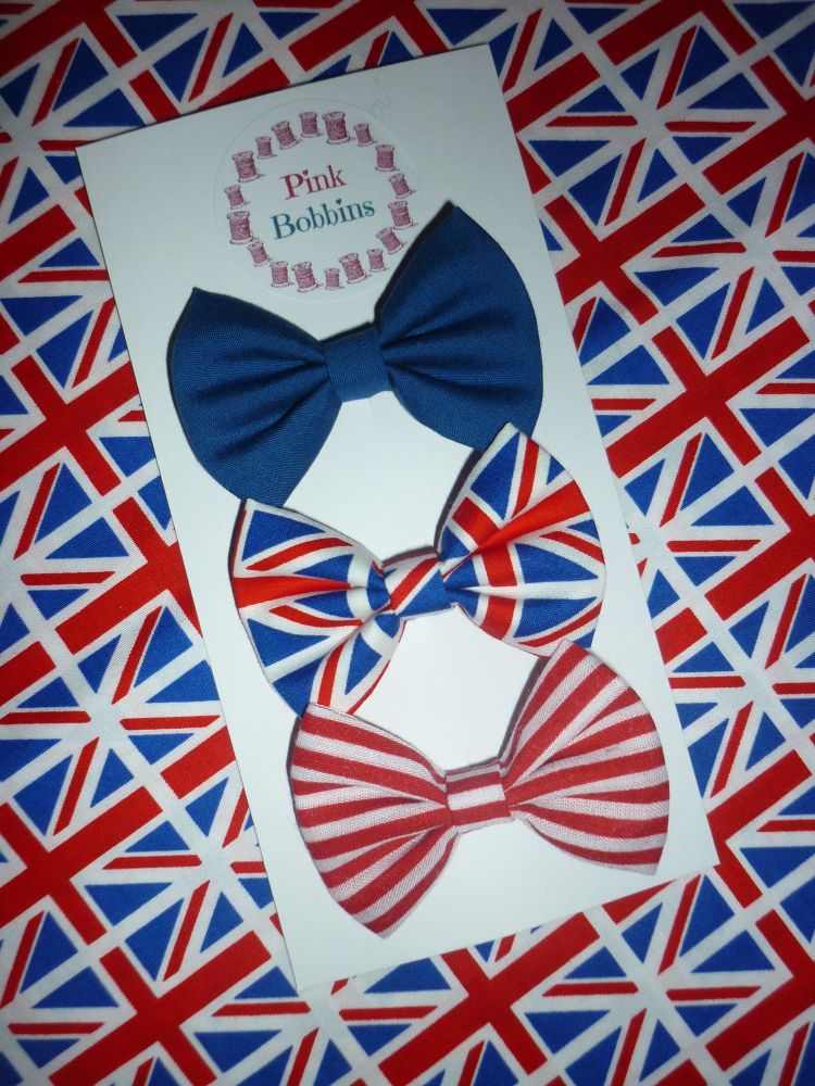 UK/British hair bow set - made to order 