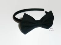 Black bow hairband (Alice in Wonderland) - made to order 