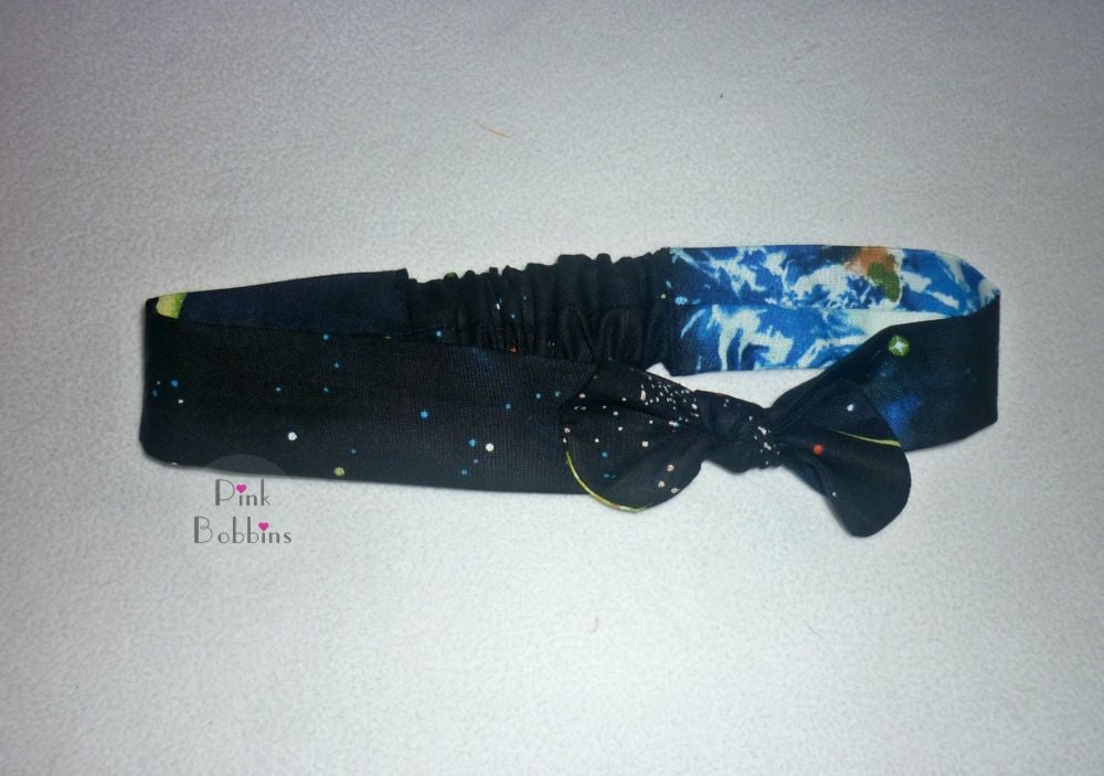 Space/solar system fabric headband - made to order 