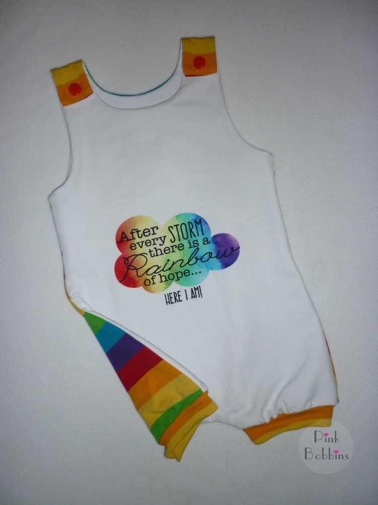 After every cloud... baby jersey romper - short leg - made to order 