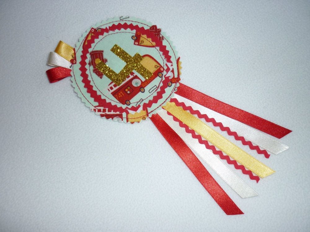 Fire engine rosette (no. 1-9) - made to order 