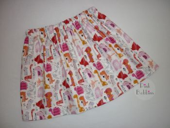 Girly dinosaur skirt - made to order 