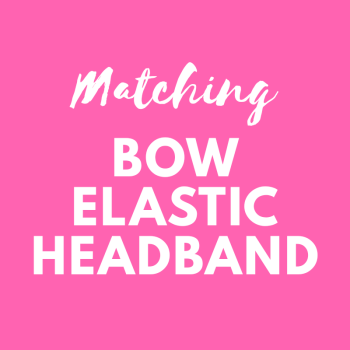 Matching elastic bow headband - match your Pink Bobbins outfit