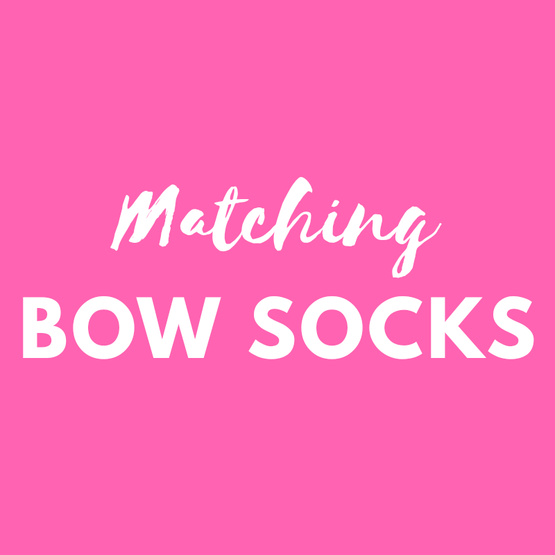 Matching frilly bow socks - match your Pink Bobbins outfit