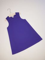 Plain purple pinafore dress - made to order