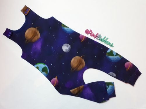 Solar system jersey romper - short or long leg