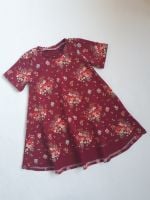 Sparkly floral t-shirt dress - made to order 