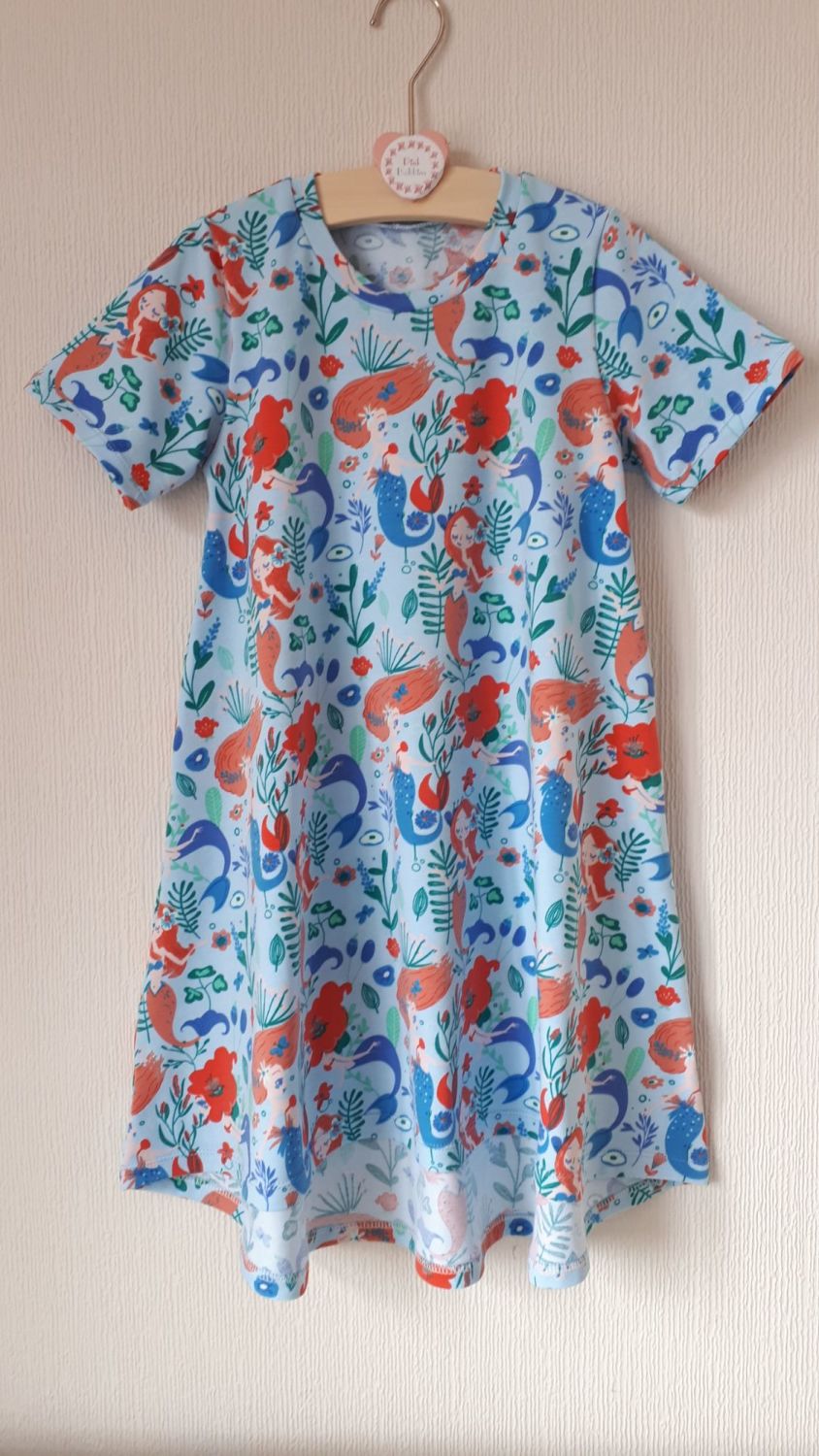 Mermaid t-shirt dress - made to order 