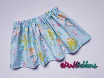 Mermaid and sea creatures skirt - made to order 