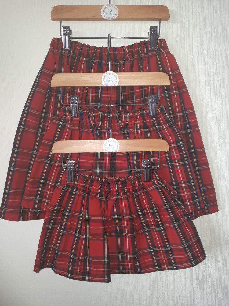 Tartan (red) skirt - made to order 