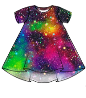 Galaxy (rainbow) t-shirt dress - made to order