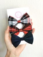 Tartan hair bow set - made to order 