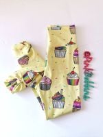 Cupcake leggings with optional bow cuffs [organic] - made to order