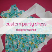 Custom party dress (designer fabrics) 