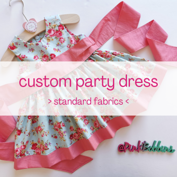 Custom party dress (standard fabrics) 