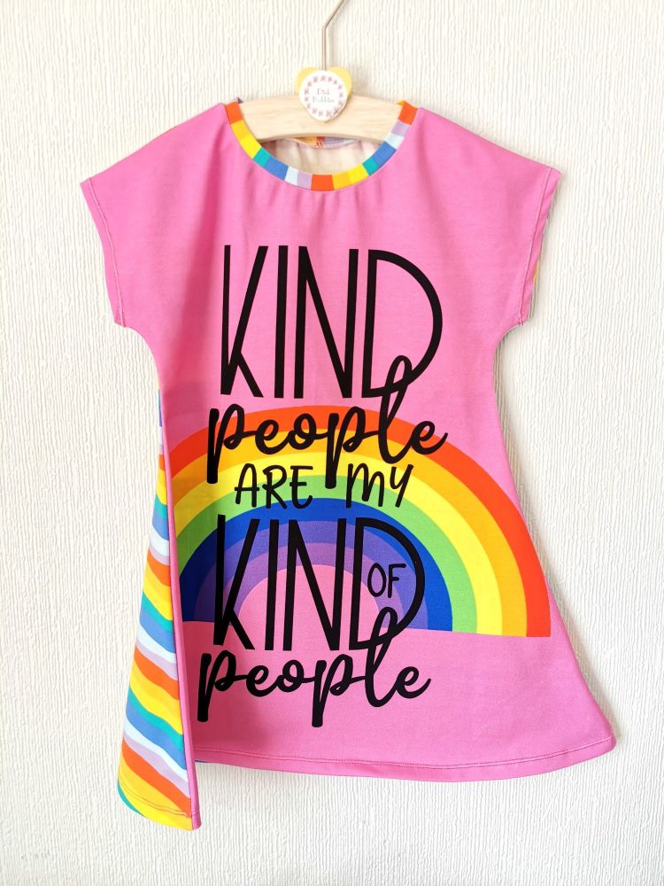 Kind people comfy dress (pink) - in stock