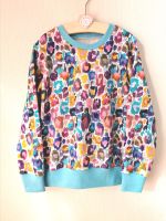 Colourful leopard print sweatshirt/hoodie - made to order